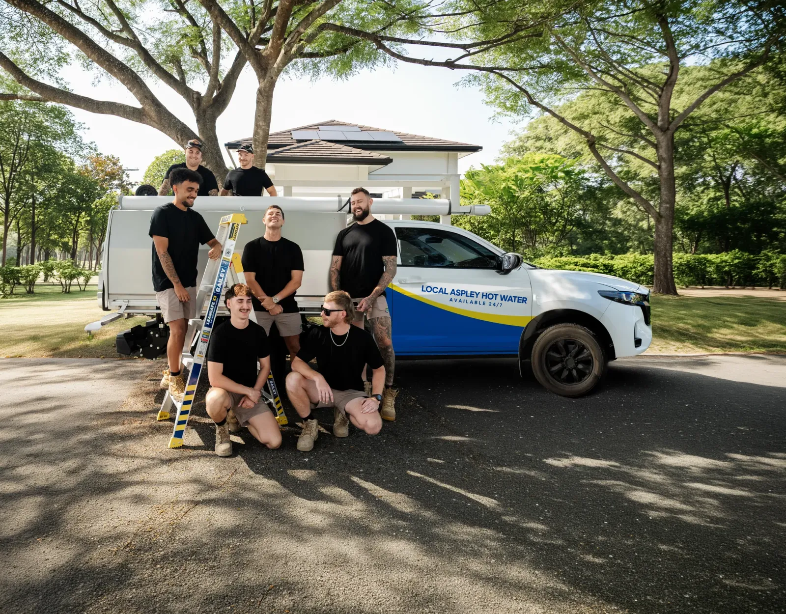 Local Aspley Hot Water team and ute